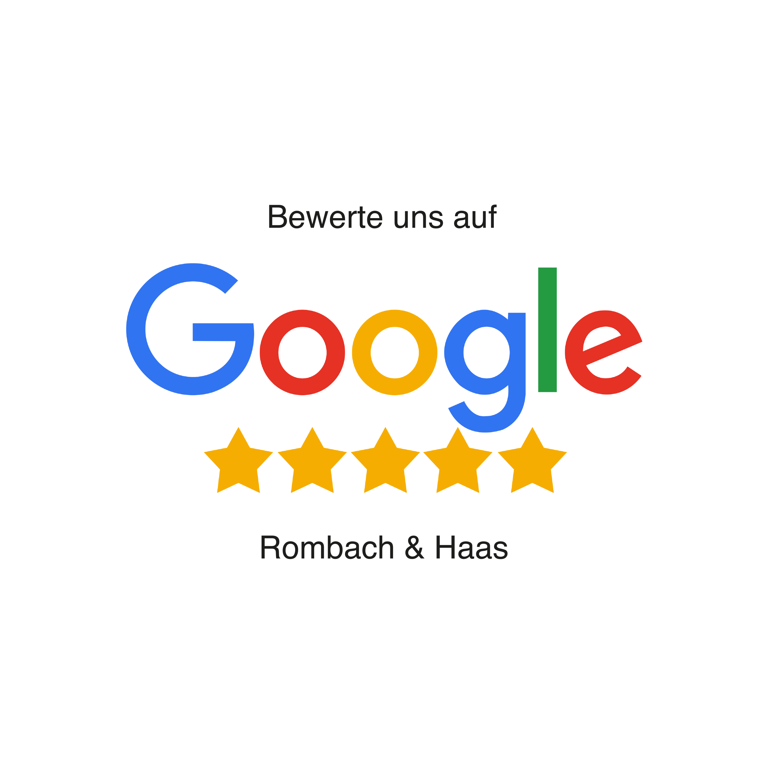 Bewerte uns bei Google