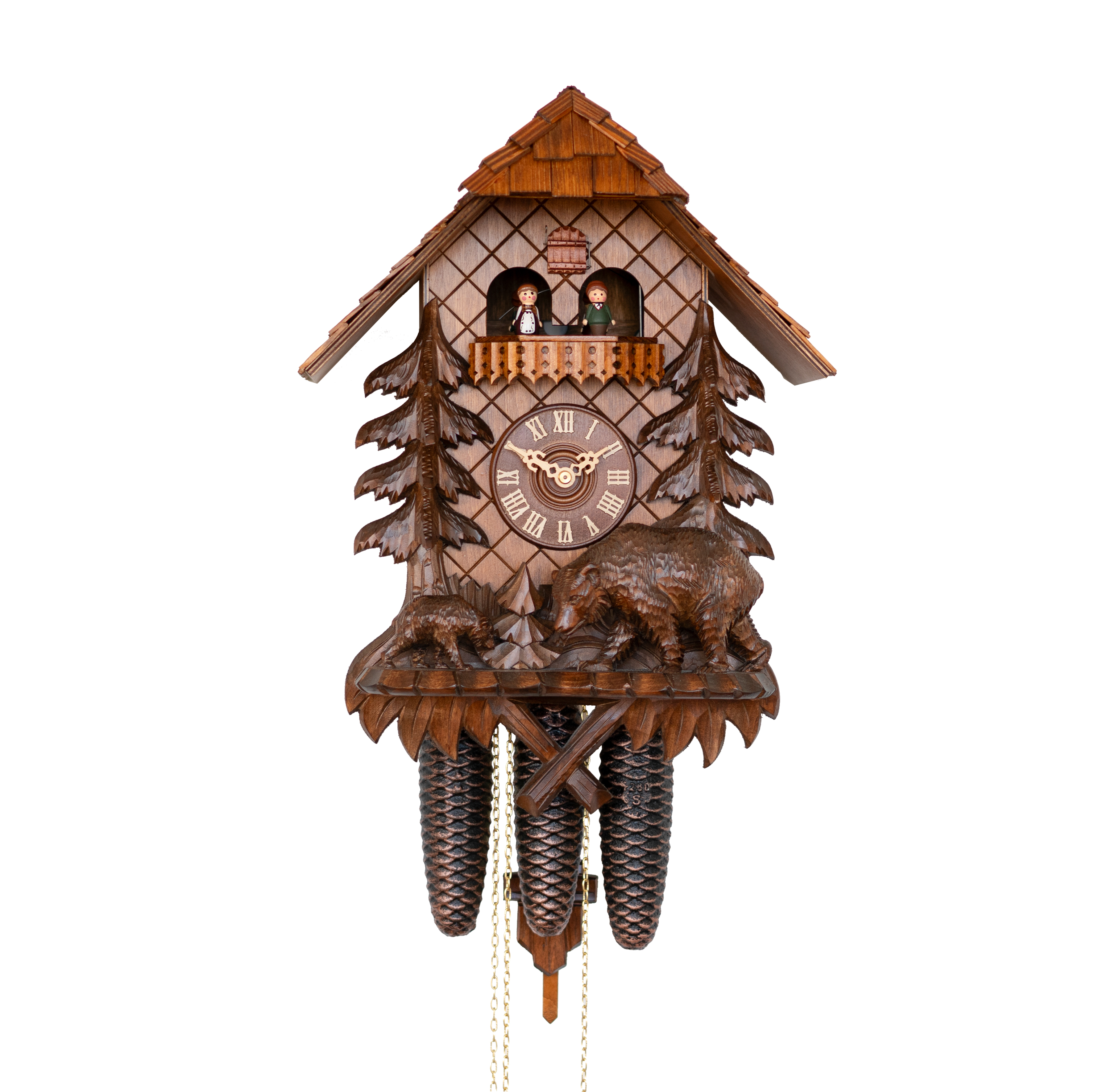 TRADITION - music cuckoo clock with bears by Rombach & Haas
