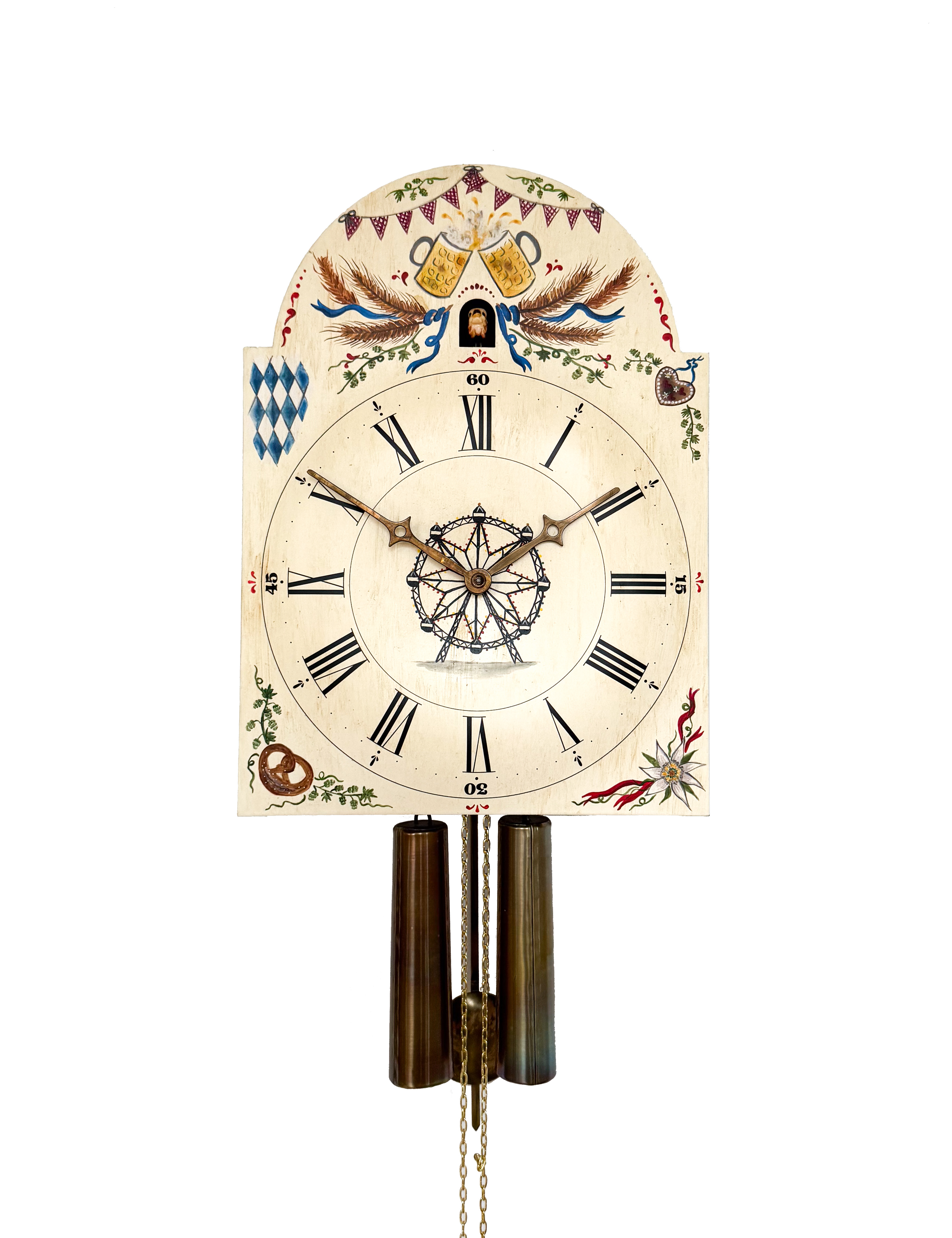 Volksfest-Kuckucksuhr (Schilderuhr)