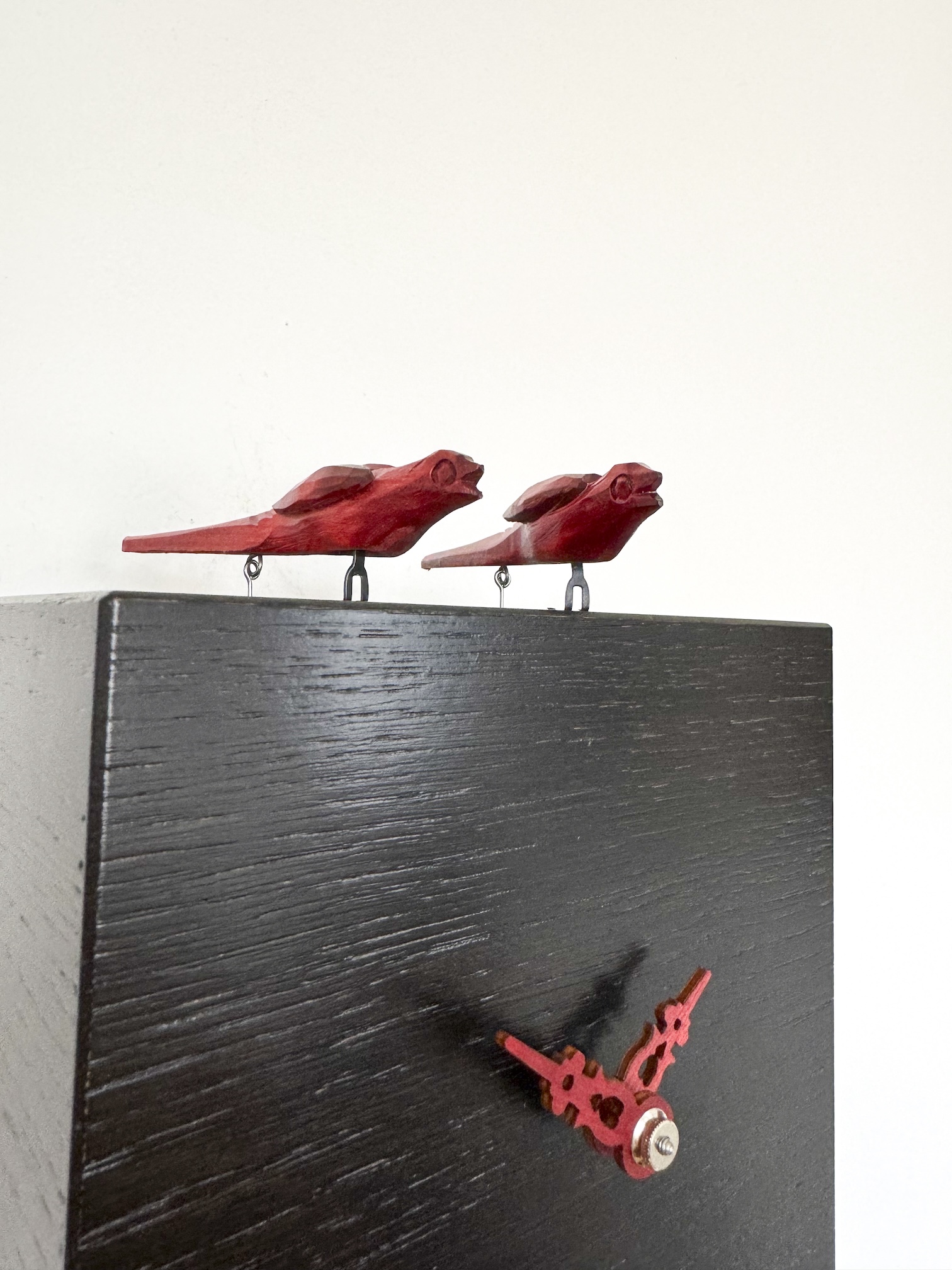 DUETT - Design cuckoo clock (black) Rombach & Haas