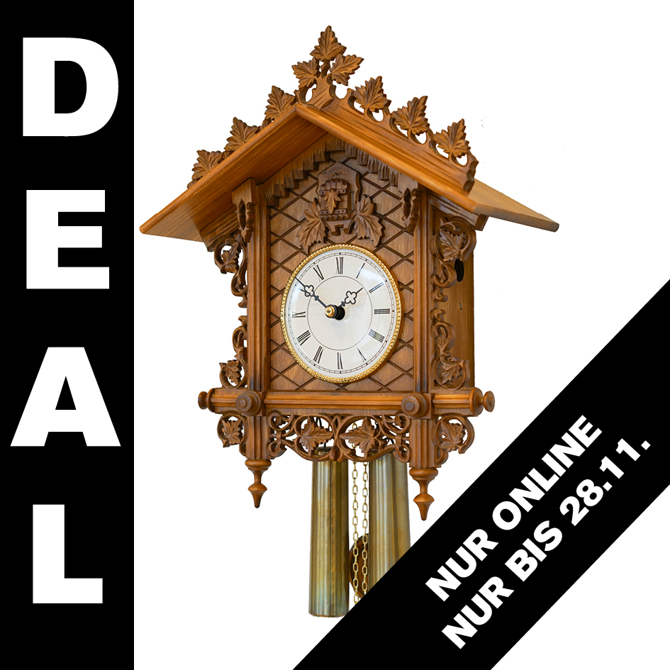 TRADITION - Kuckucksuhr mit Emailleziffernblatt von Rombach & Haas