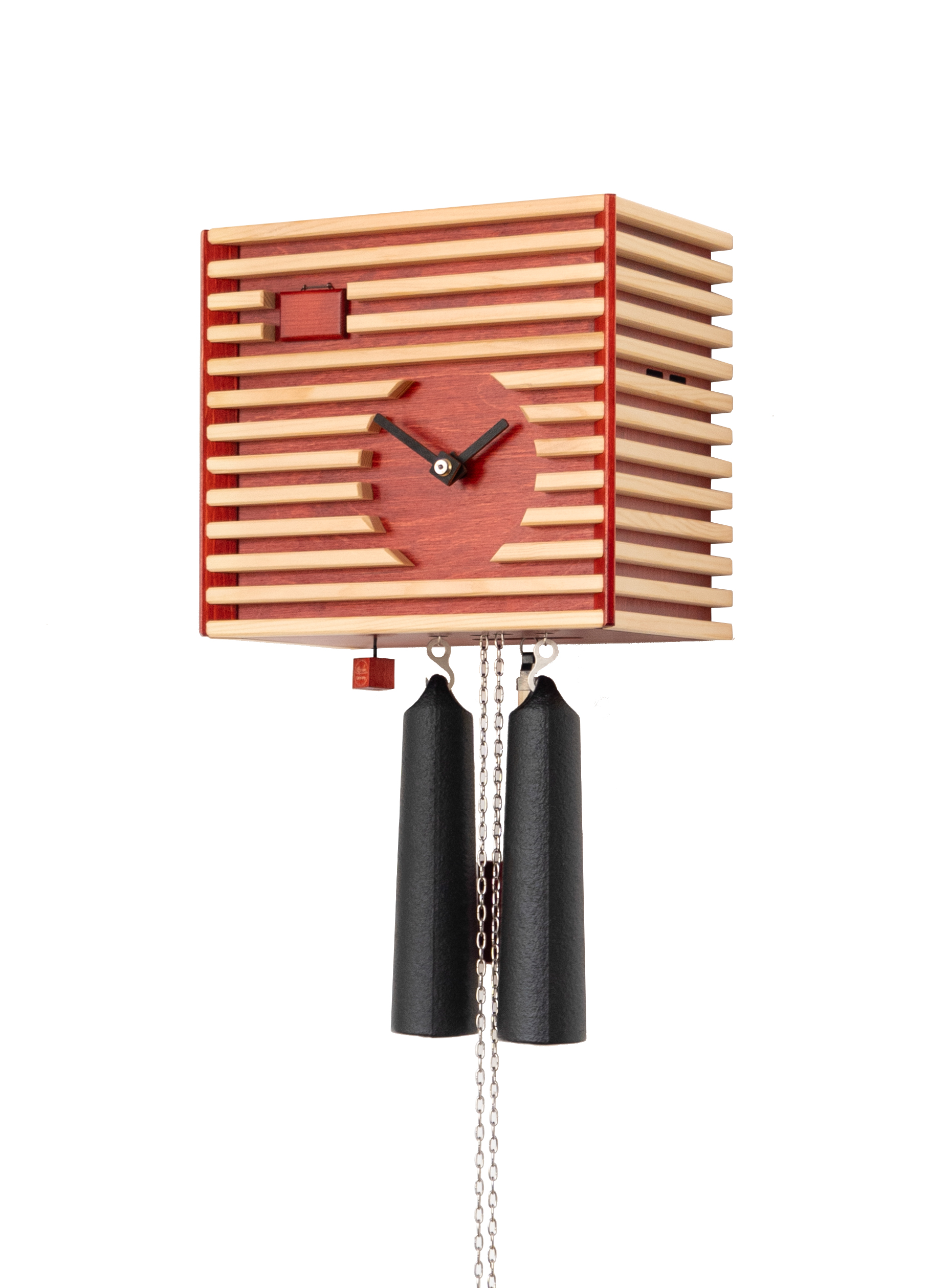 BAUHAUS - Design cuckoo clock (red) Rombach & Haas