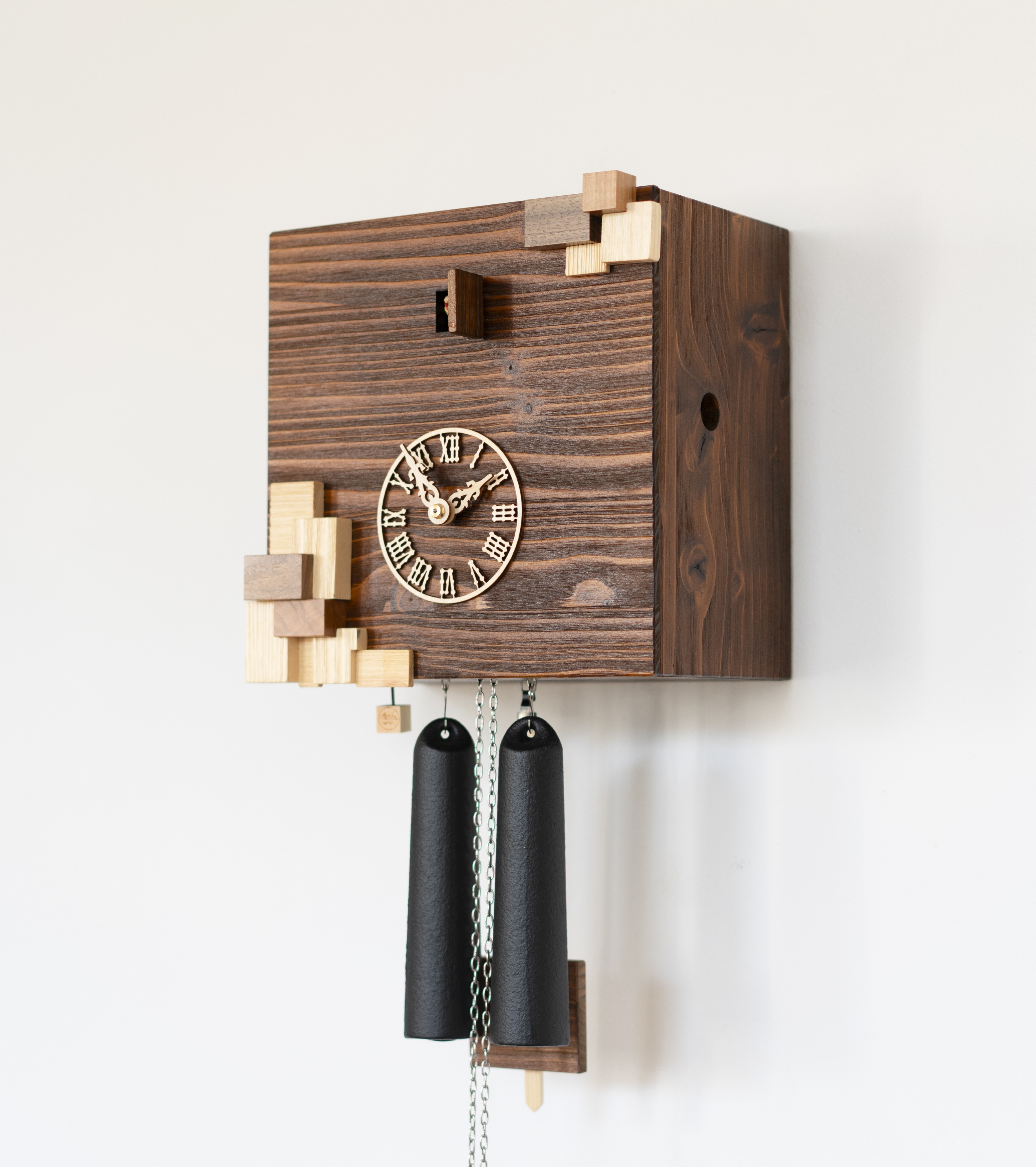KUBUS - Design Kuckucksuhr (braun/natur) Rombach & Haas