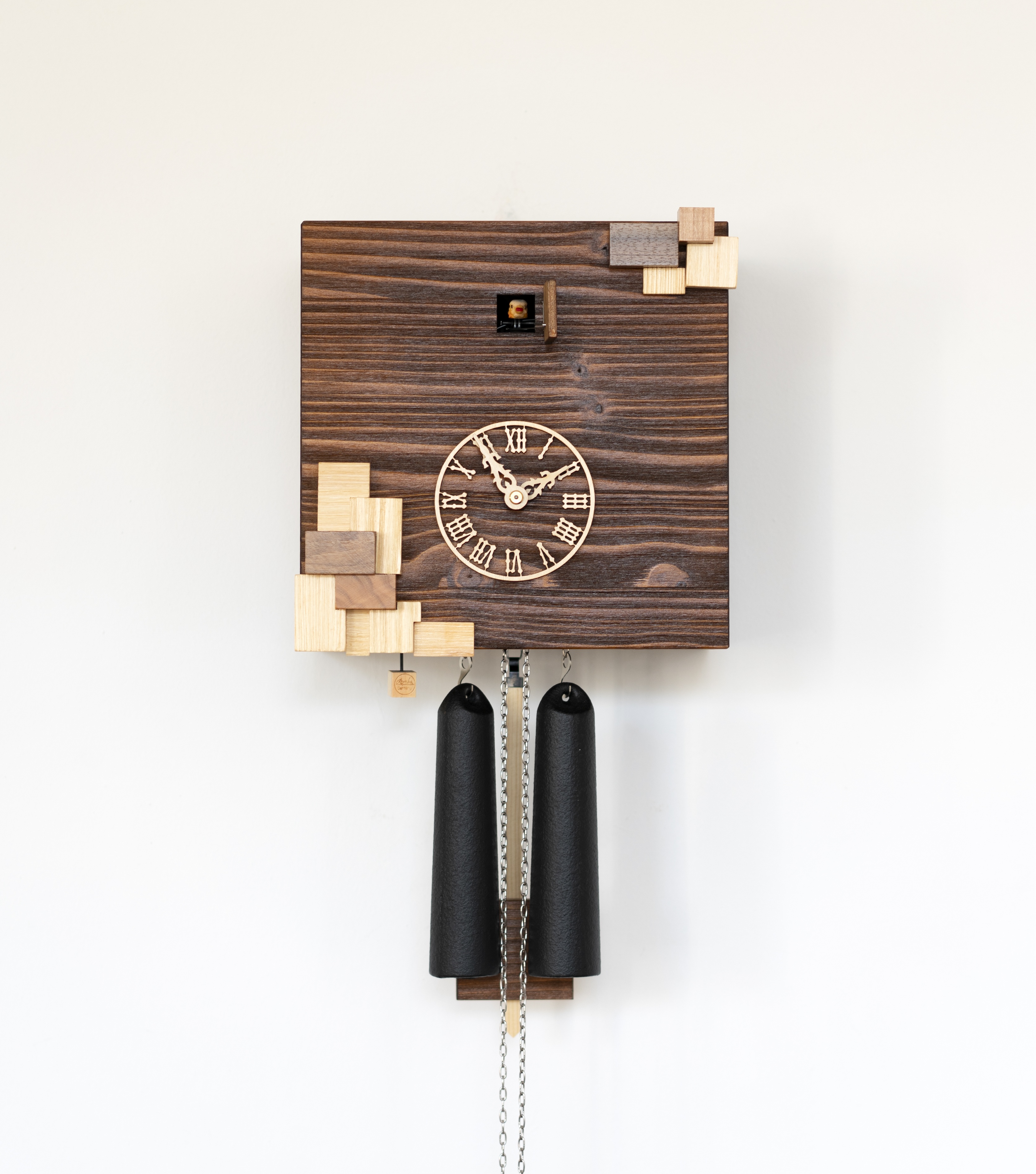 KUBUS - Design Kuckucksuhr (braun/natur) Rombach & Haas