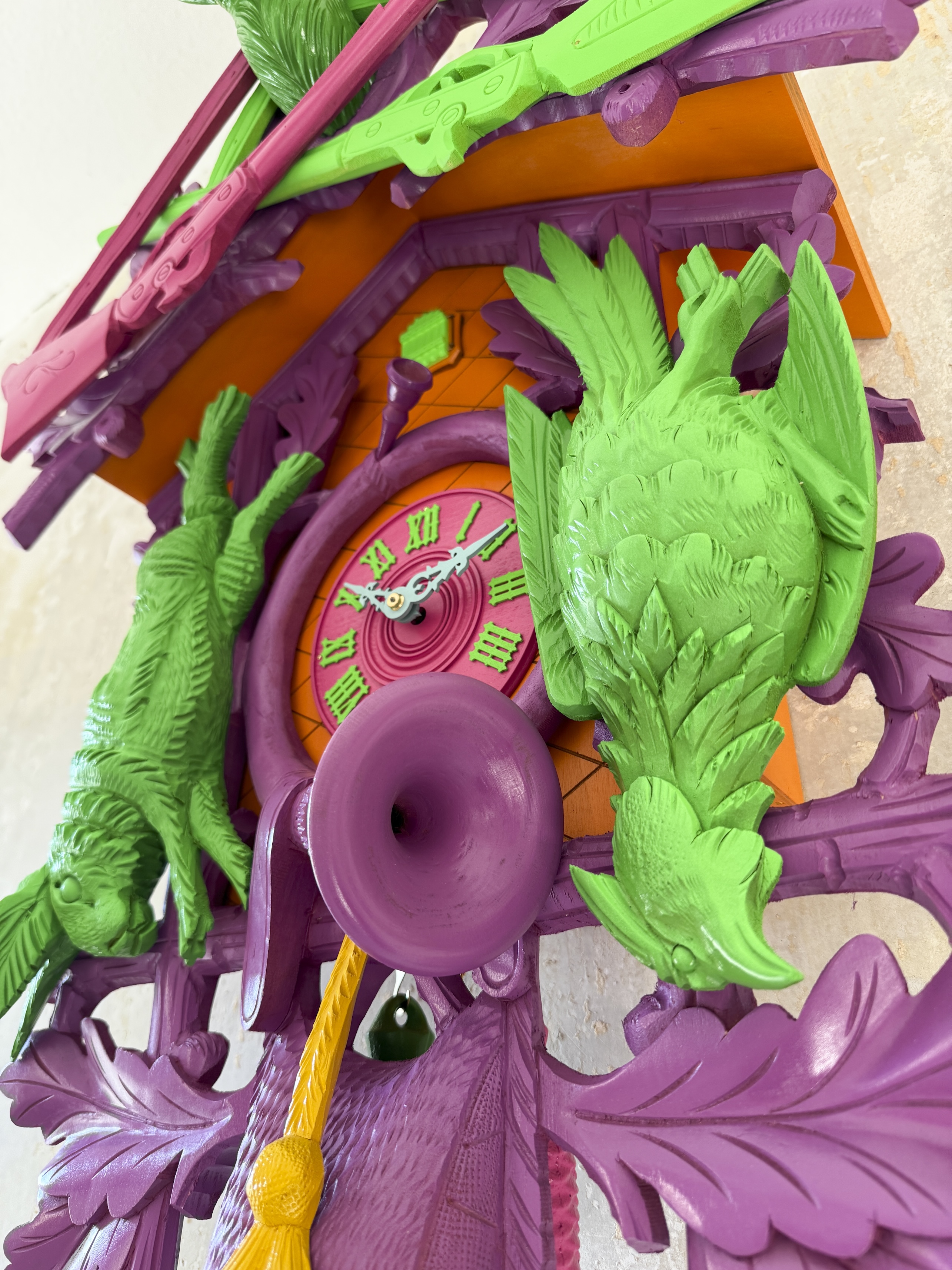 ART-line cuckoo clock SWR-clock (one of a kind) by Selina Haas