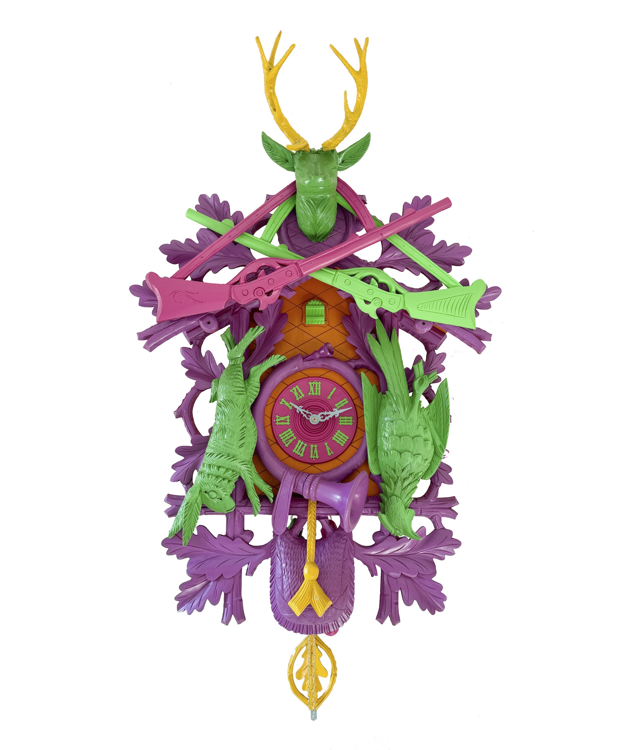 ART-line cuckoo clock SWR-clock (one of a kind) by Selina Haas