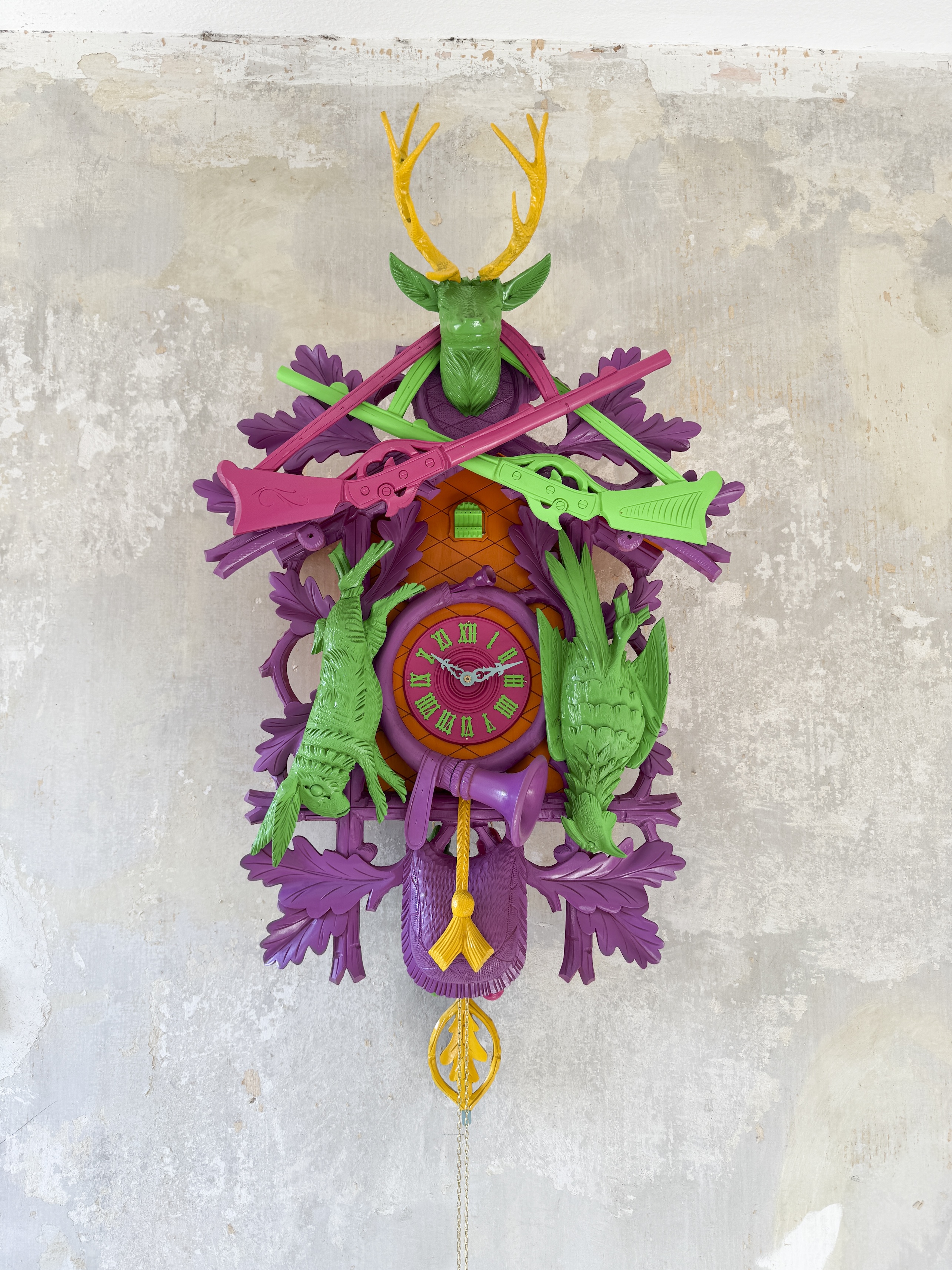 ART-line cuckoo clock SWR-clock (one of a kind) by Selina Haas