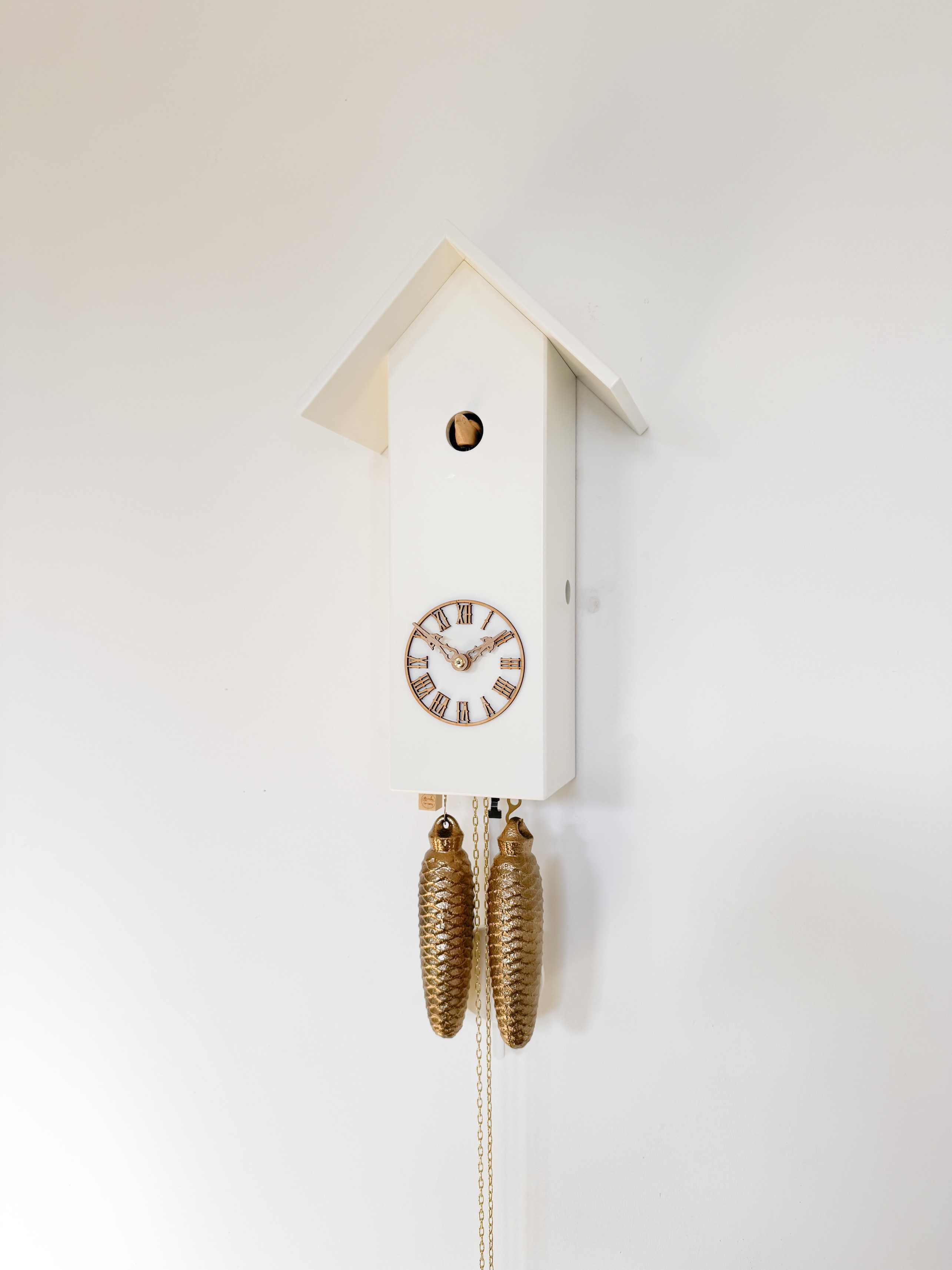 CLASSIC - Design cuckoo clock (white/wood natural) Rombach & Haas