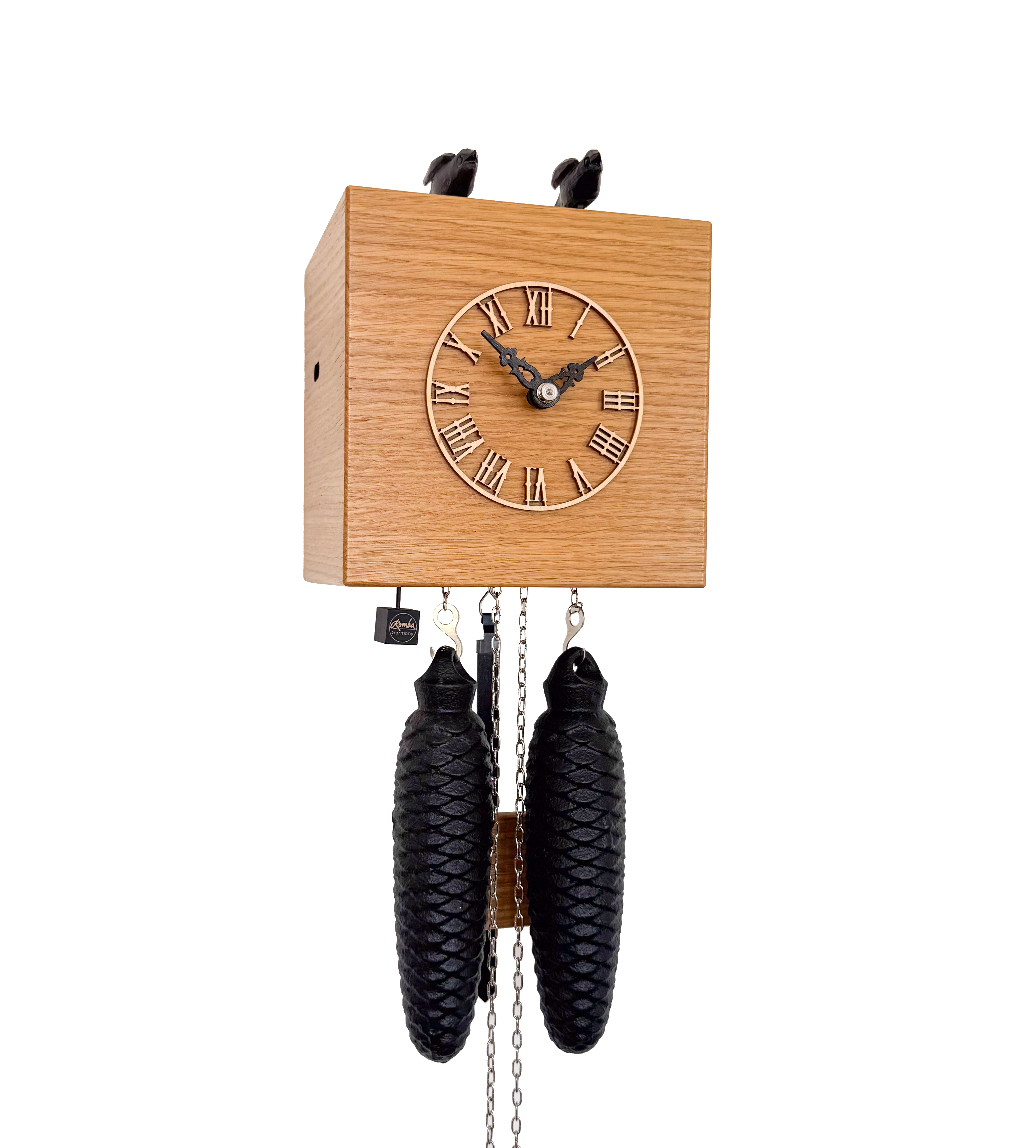 DUETT - Design cuckoo clock (nature with wooden numerals) Rombach & Haas