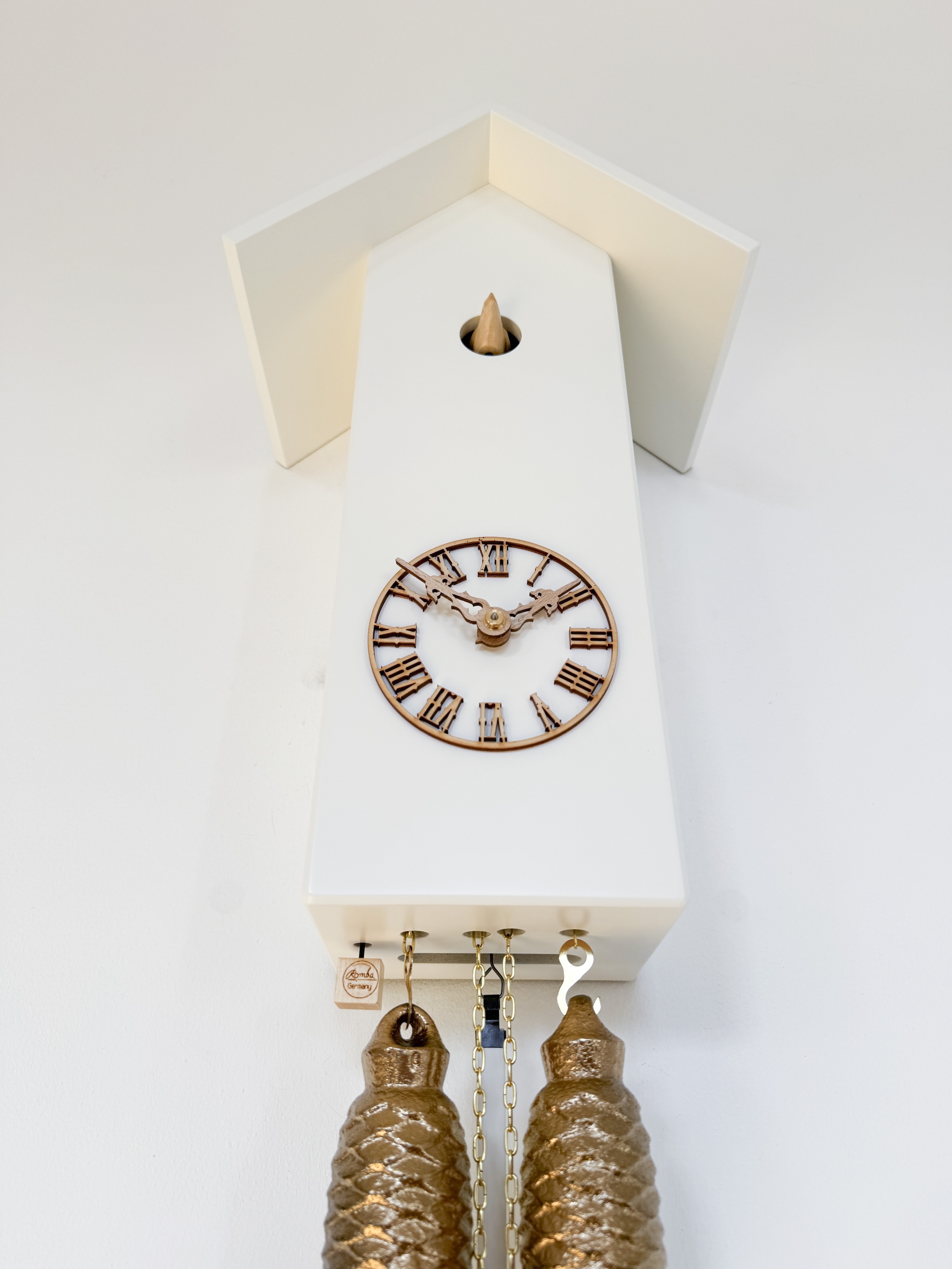 CLASSIC - Design cuckoo clock (white/wood natural) Rombach & Haas