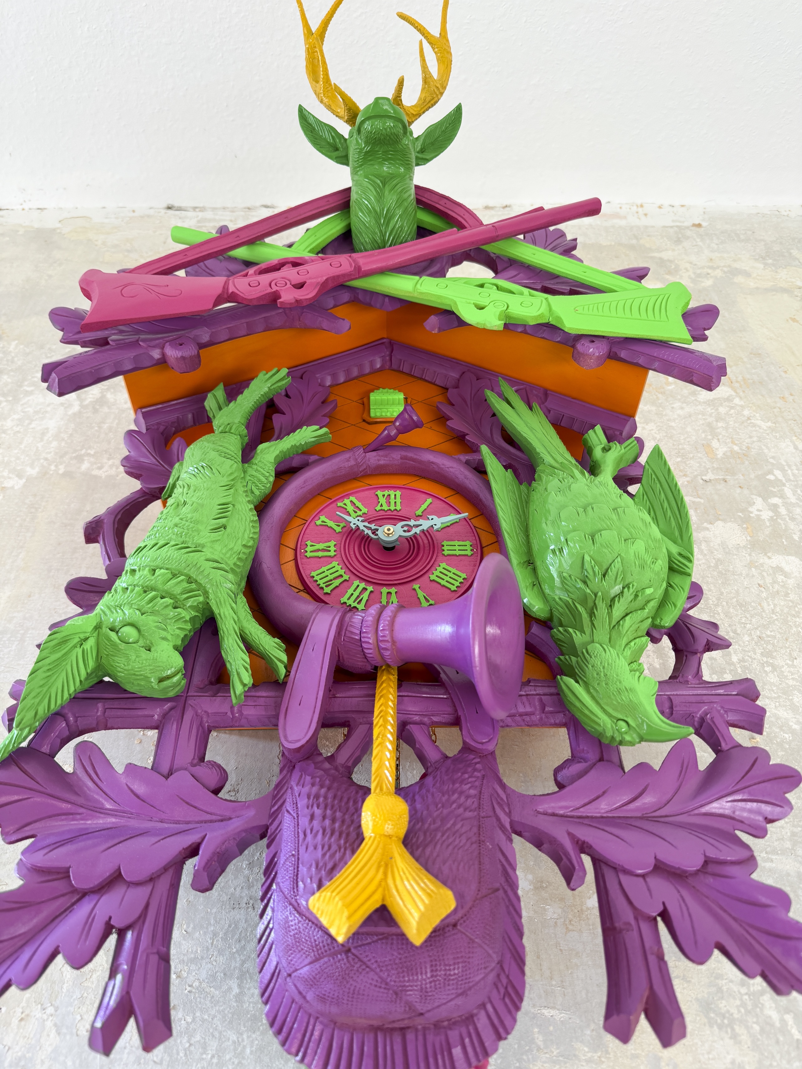 ART-line cuckoo clock SWR-clock (one of a kind) by Selina Haas