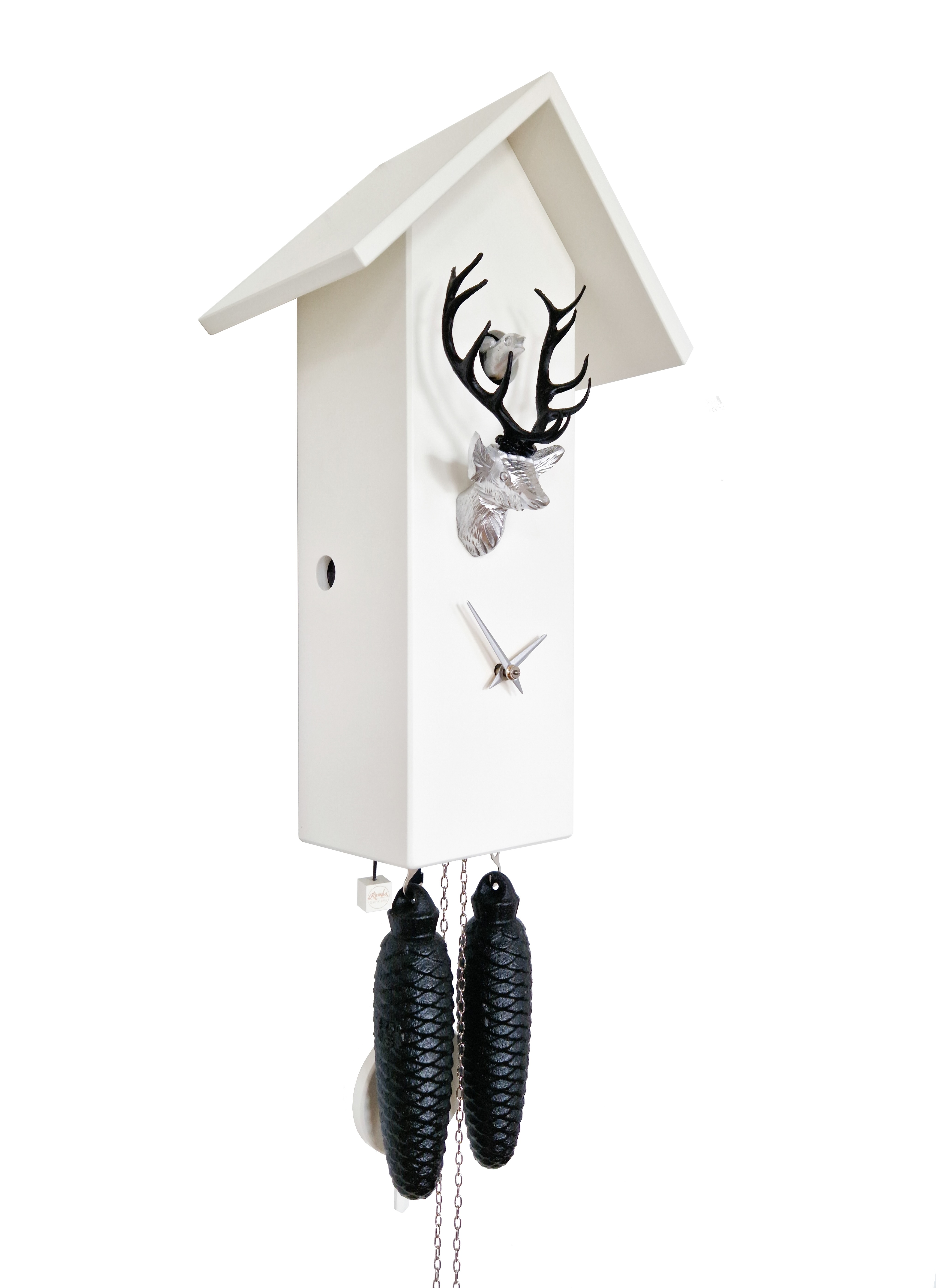 CLASSIC - Design cuckoo clock (white/silver) Rombach & Haas