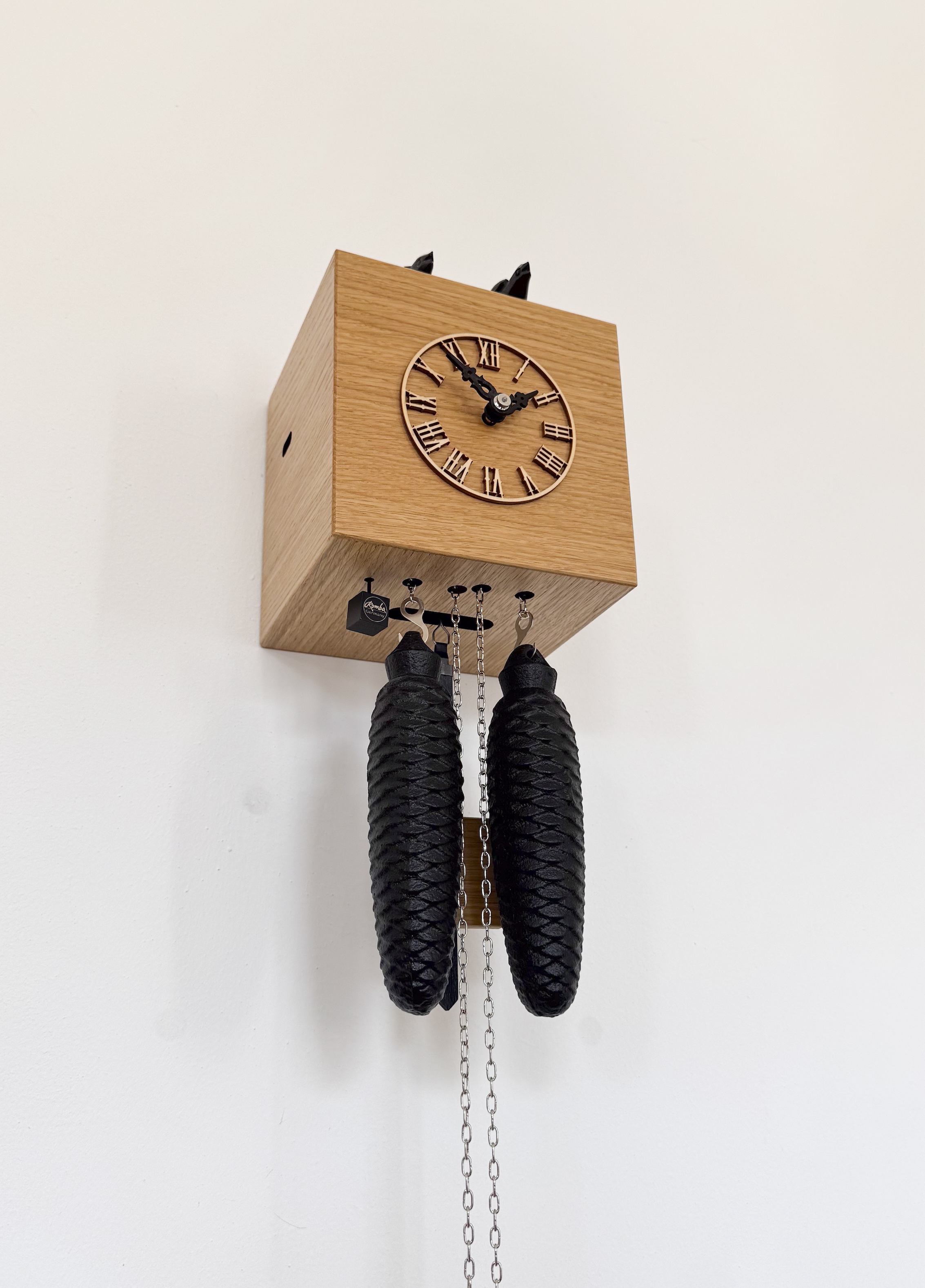 DUETT - Design cuckoo clock (nature with wooden numerals) Rombach & Haas