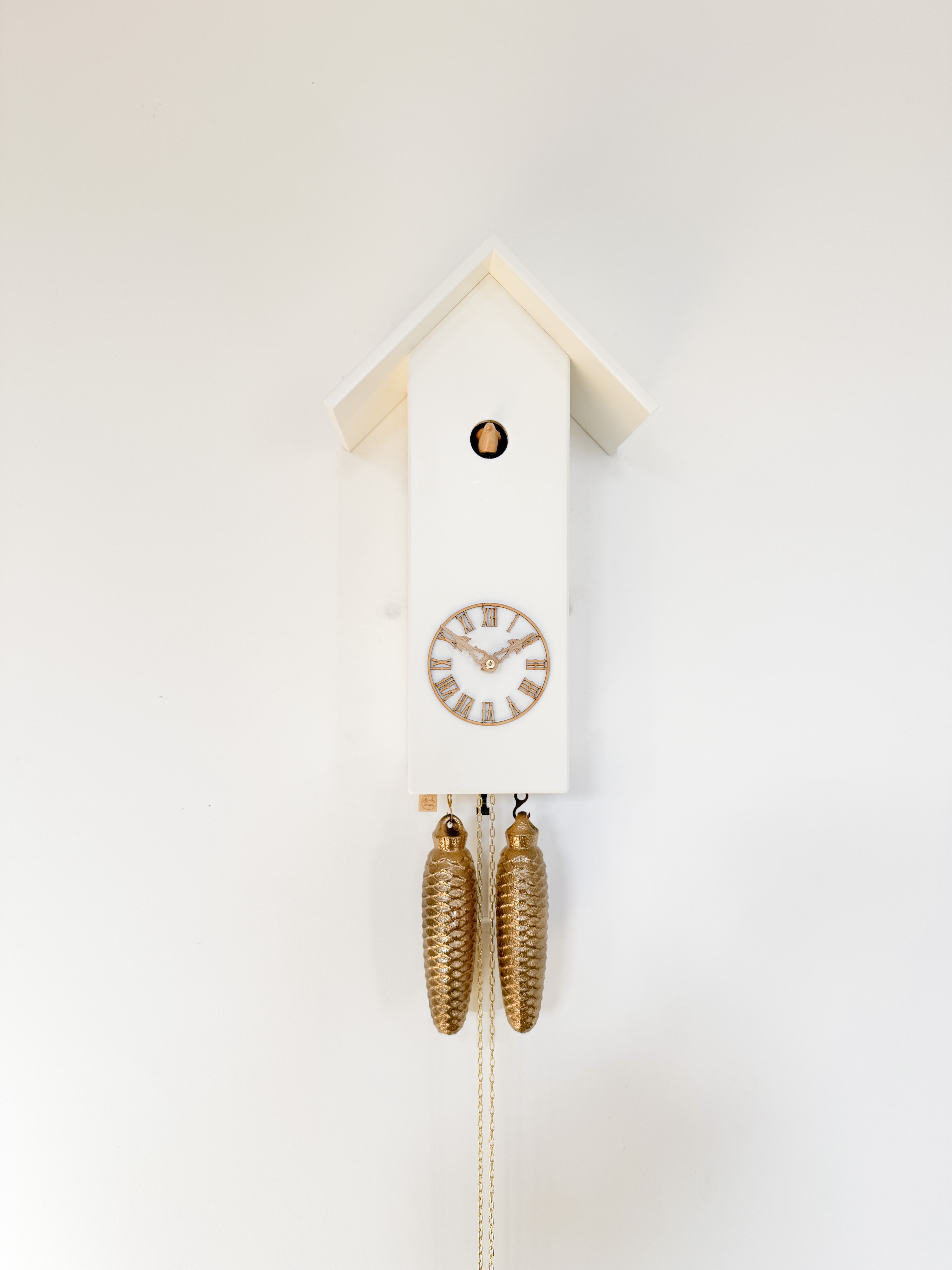CLASSIC - Design cuckoo clock (white/wood natural) Rombach & Haas